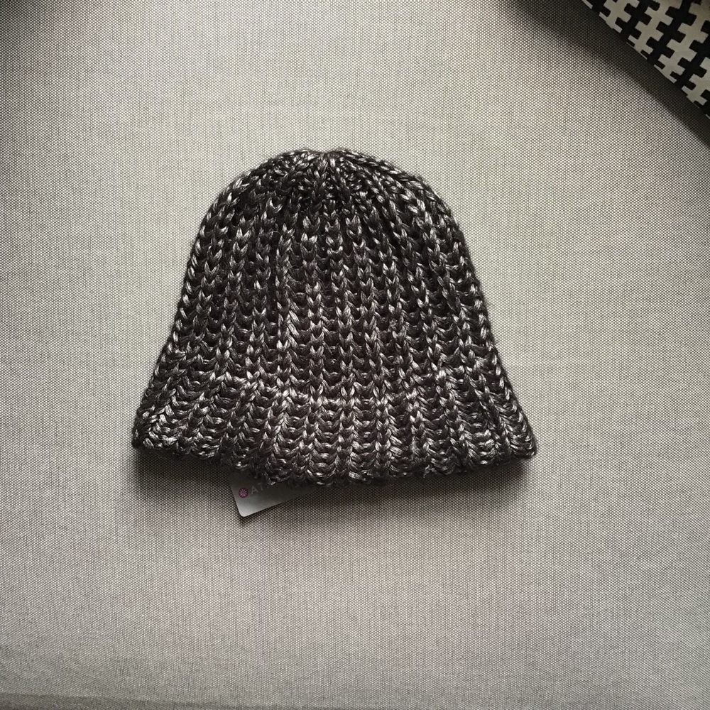 Athleta Black Metallic Beanie NWT